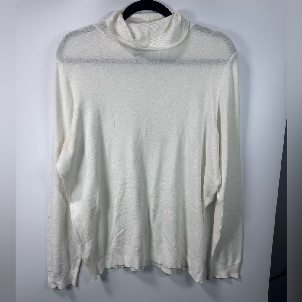 Ann Taylor Ivory Turtleneck Sweater Women’s XL